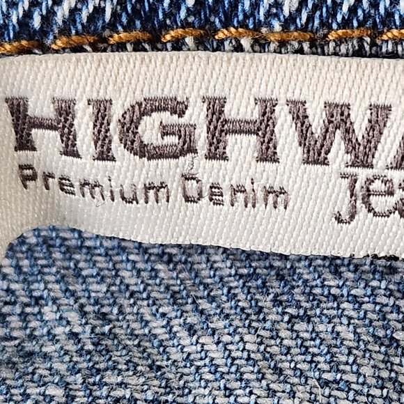 Highway Premium Denim Jean Jacket. Sz. SM distressed - Picture 6 of 7